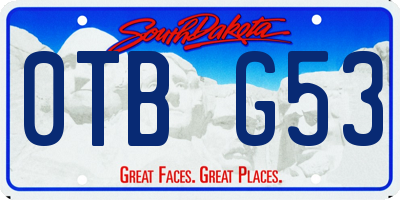 SD license plate 0TBG53