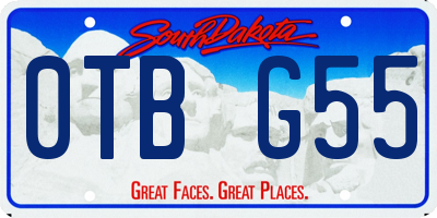 SD license plate 0TBG55
