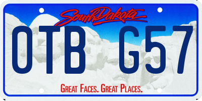 SD license plate 0TBG57