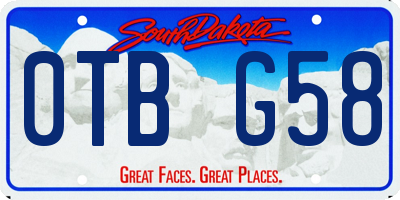SD license plate 0TBG58