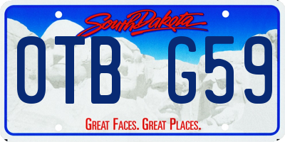 SD license plate 0TBG59