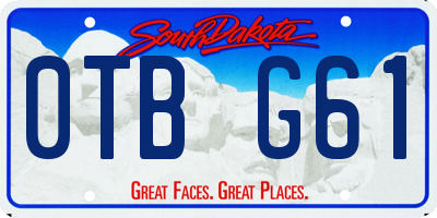 SD license plate 0TBG61