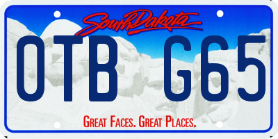 SD license plate 0TBG65
