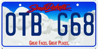 SD license plate 0TBG68