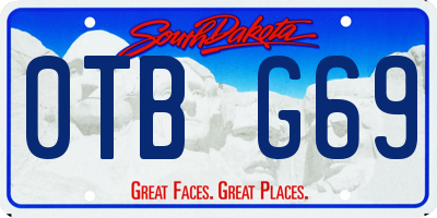 SD license plate 0TBG69