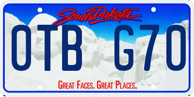 SD license plate 0TBG70