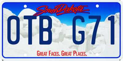 SD license plate 0TBG71