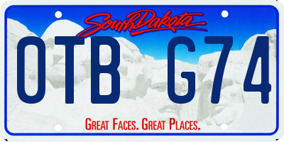 SD license plate 0TBG74