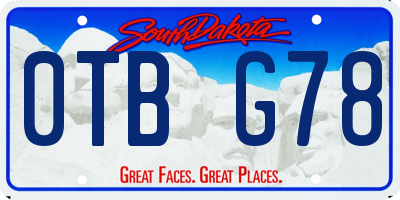 SD license plate 0TBG78