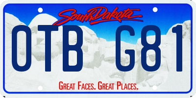 SD license plate 0TBG81