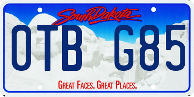 SD license plate 0TBG85
