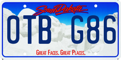 SD license plate 0TBG86
