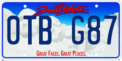 SD license plate 0TBG87