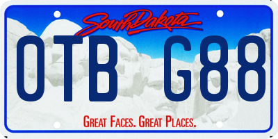 SD license plate 0TBG88