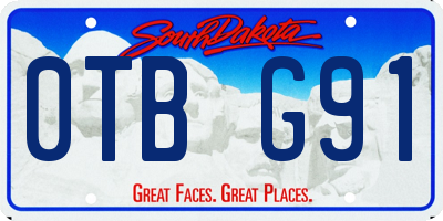 SD license plate 0TBG91