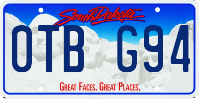 SD license plate 0TBG94