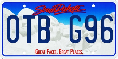 SD license plate 0TBG96