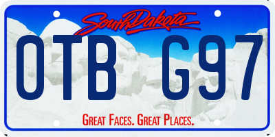 SD license plate 0TBG97