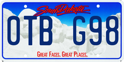 SD license plate 0TBG98