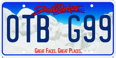 SD license plate 0TBG99