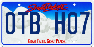 SD license plate 0TBH07