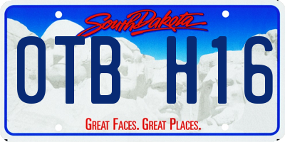 SD license plate 0TBH16