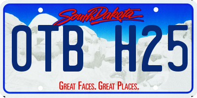 SD license plate 0TBH25