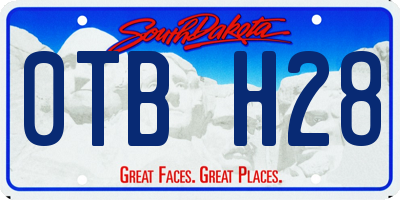 SD license plate 0TBH28