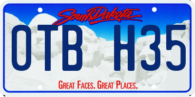 SD license plate 0TBH35