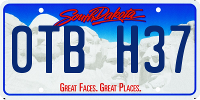 SD license plate 0TBH37