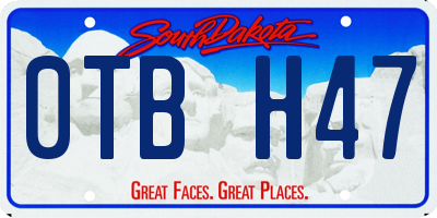 SD license plate 0TBH47
