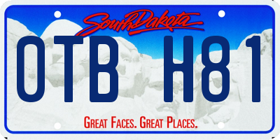 SD license plate 0TBH81