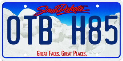 SD license plate 0TBH85