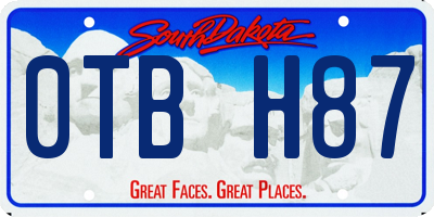 SD license plate 0TBH87