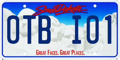 SD license plate 0TBI01