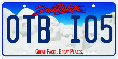 SD license plate 0TBI05