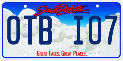 SD license plate 0TBI07