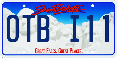 SD license plate 0TBI11