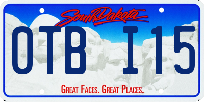 SD license plate 0TBI15