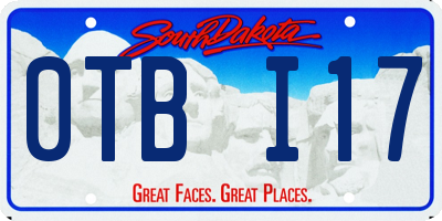 SD license plate 0TBI17