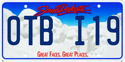 SD license plate 0TBI19
