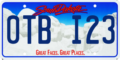 SD license plate 0TBI23