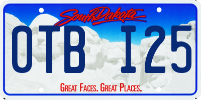 SD license plate 0TBI25