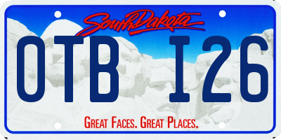 SD license plate 0TBI26