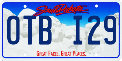 SD license plate 0TBI29