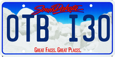 SD license plate 0TBI30