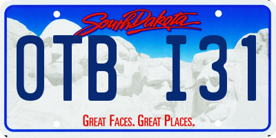SD license plate 0TBI31