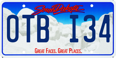 SD license plate 0TBI34