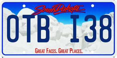 SD license plate 0TBI38