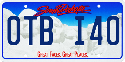 SD license plate 0TBI40